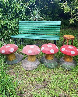 funghi in cemento 