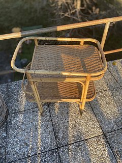 carrello vimini,bambu'