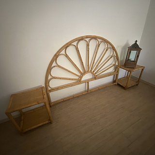 trittico in bambù e vimini 