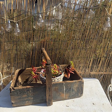 cassetta in legno vintage portaoggetti 